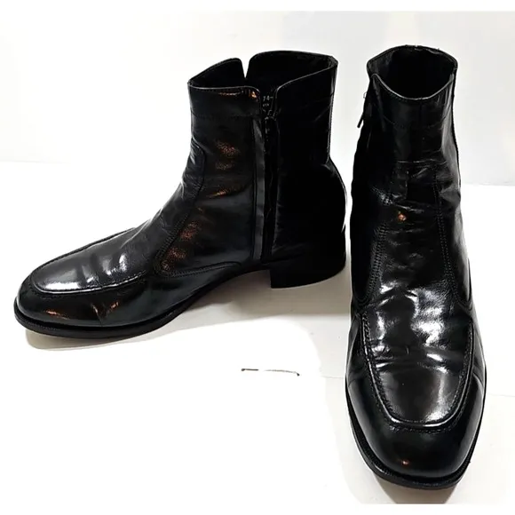 Florsheim ~Men's Size 11 EEE~ Black Leather Side Zip Beatle Boots~~17074-01~