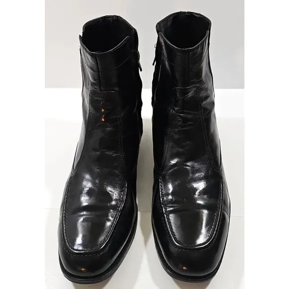 Florsheim ~Men's Size 11 EEE~ Black Leather Side Zip Beatle Boots~~17074-01~