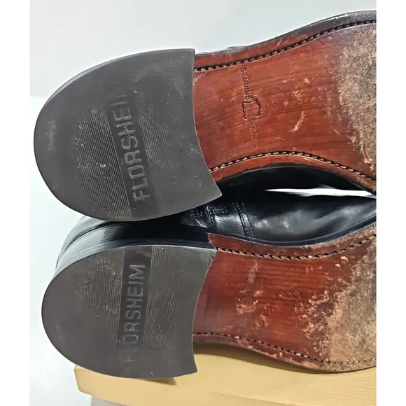 Florsheim ~Men's Size 11 EEE~ Black Leather Side Zip Beatle Boots~~17074-01~