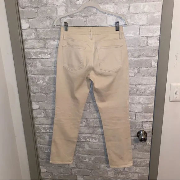 frame le straight winter white jeans sz 25 #B2