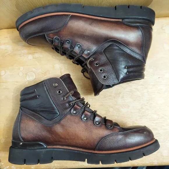 Franceschetti Italy Barneys New York Men's US 10 Brown Leather Ankle Boots *EUC*