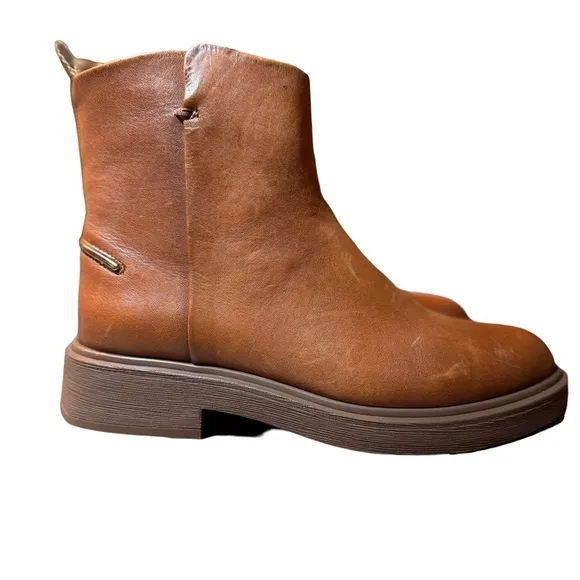 Franco Sarto Bealy Leather Ankle Boots sz 5 M