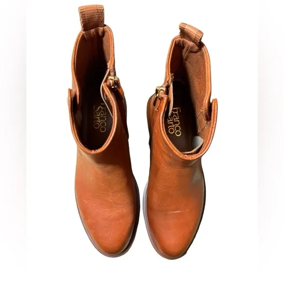 Franco Sarto Bealy Leather Ankle Boots sz 5 M