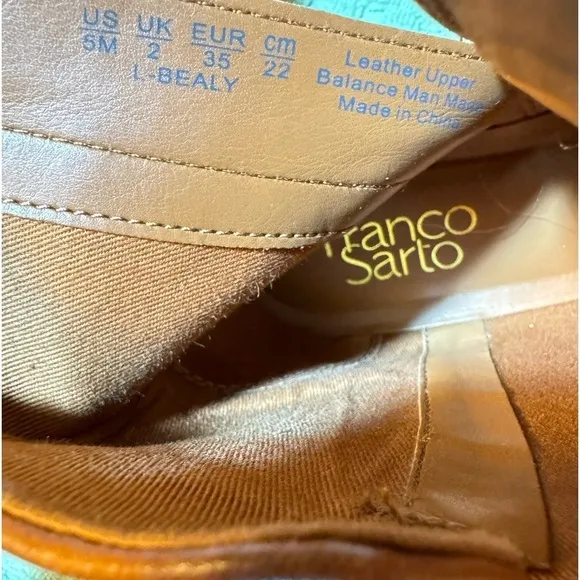 Franco Sarto Bealy Leather Ankle Boots sz 5 M