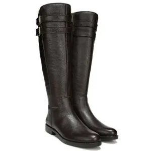 Franco Sarto Christoff Black Leather Knee Tall Riding Boots Womens Sz 5, 5.5