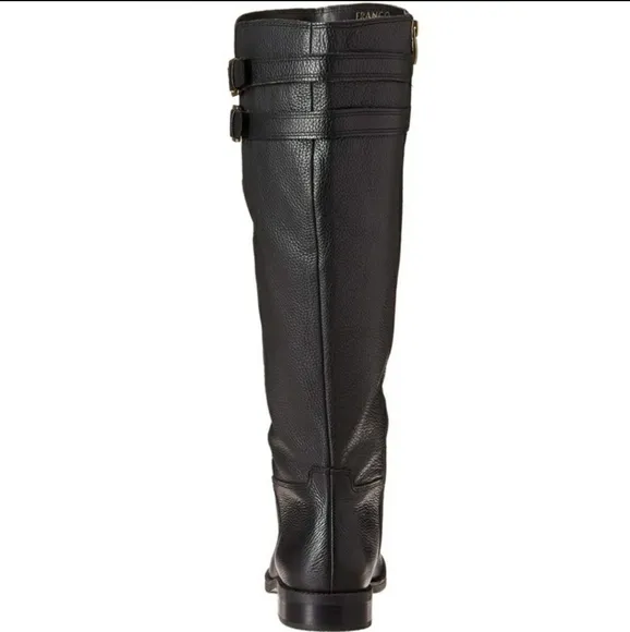 Franco Sarto Christoff Black Leather Knee Tall Riding Boots Womens Sz 5, 5.5