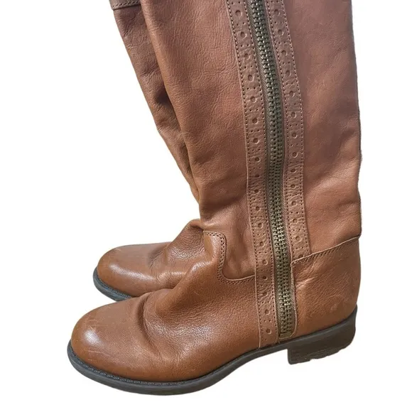 Franco Sarto Zip-Up Leather Boots