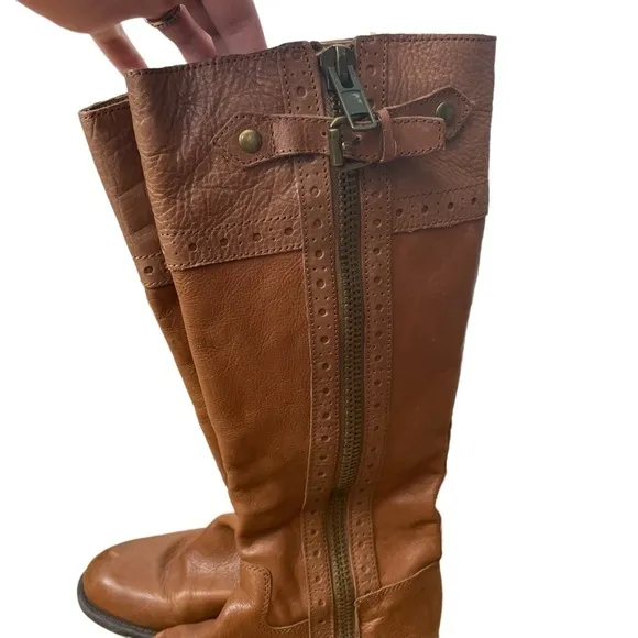 Franco Sarto Zip-Up Leather Boots