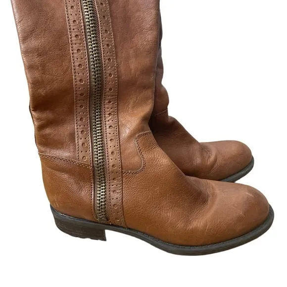 Franco Sarto Zip-Up Leather Boots