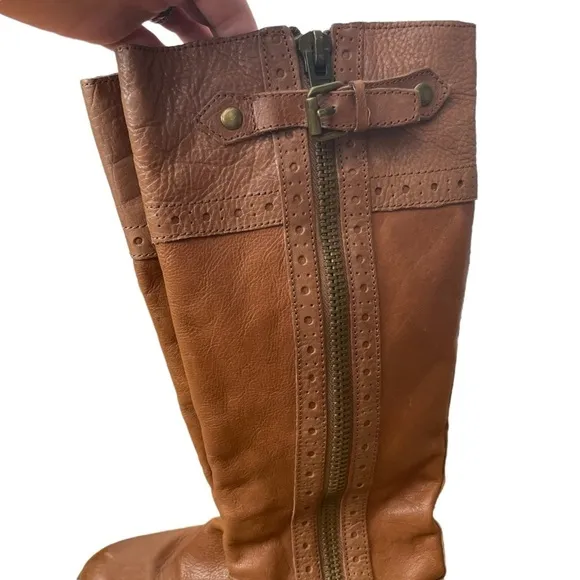 Franco Sarto Zip-Up Leather Boots