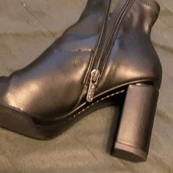Franco Sarto black leather boots