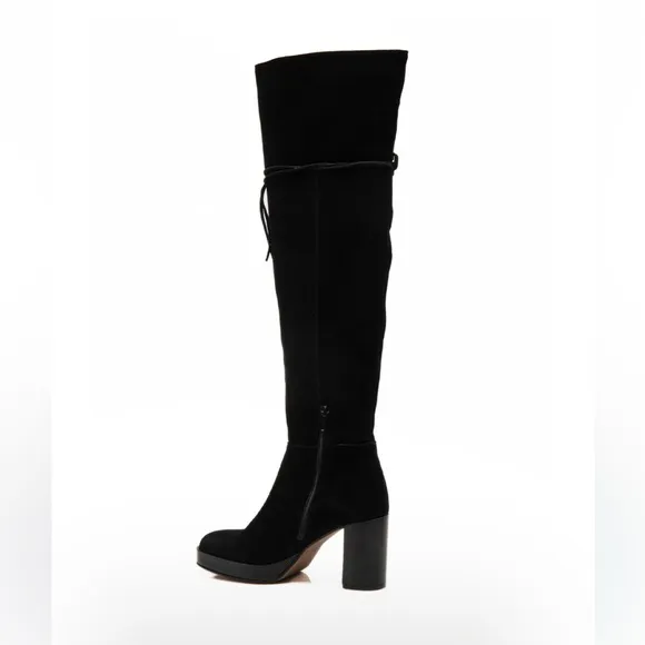 Free People Black Suede NWOT Echo Platform Over‎ The Knee Boot Size 9.5
