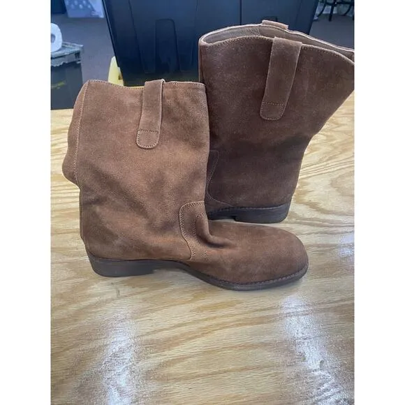 Free People Easton Equestrian Women's Brown 39.5 Saddle Suede Ankle Boots S60