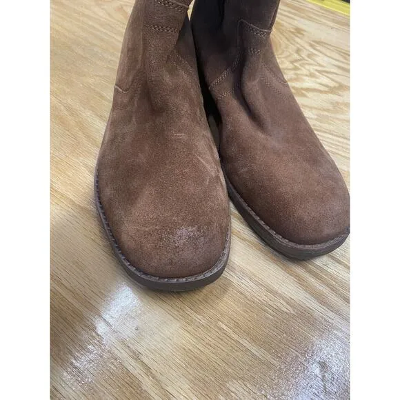 Free People Easton Equestrian Women's Brown 39.5 Saddle Suede Ankle Boots S60