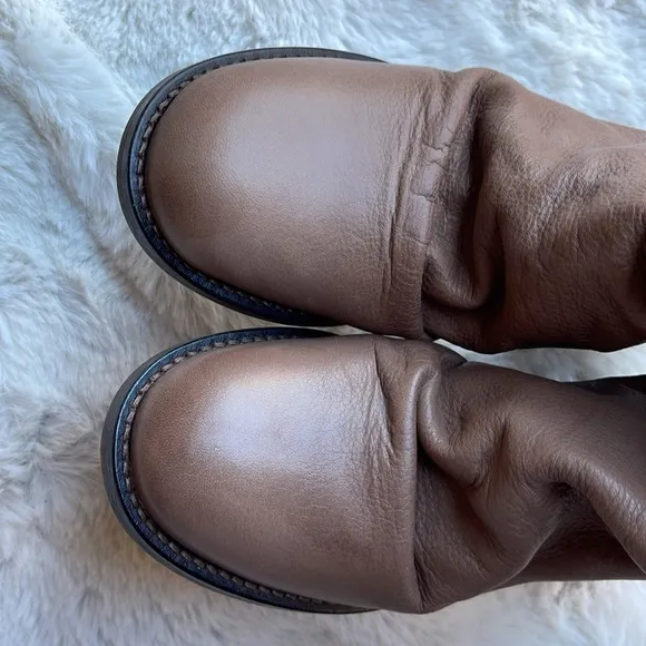 Free People Elle block leather boots