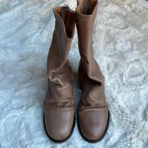 Free People Elle block leather boots