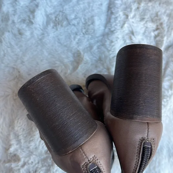 Free People Elle block leather boots