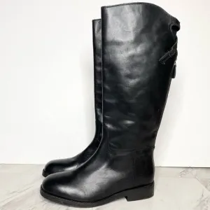 Free People Everly Equestrian Black Leather Tall Boot 8 / 39