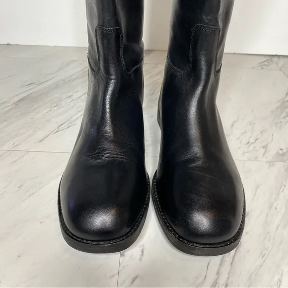 Free People Everly Equestrian Black Leather Tall Boot 8 / 39