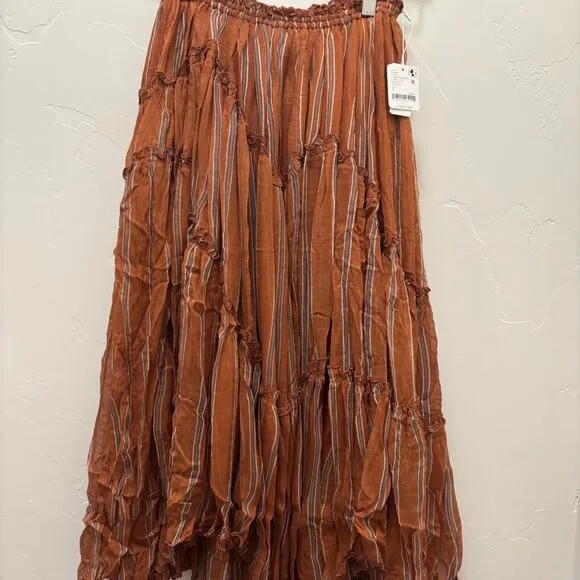 Free People FP One Ember Printed Midi Skirt NWT *