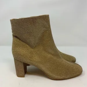 Free People FR x FP Vegan Gold Sparkle Shimmer Ankle Boots.Size 10.