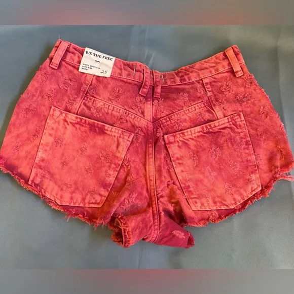 Free People Mixed Emotions Hi Lo Shorts 25 NWOT