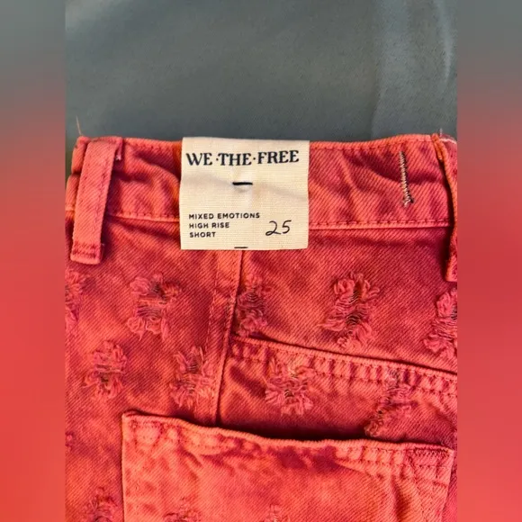 Free People Mixed Emotions Hi Lo Shorts 25 NWOT