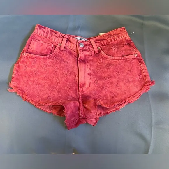 Free People Mixed Emotions Hi Lo Shorts 25 NWOT