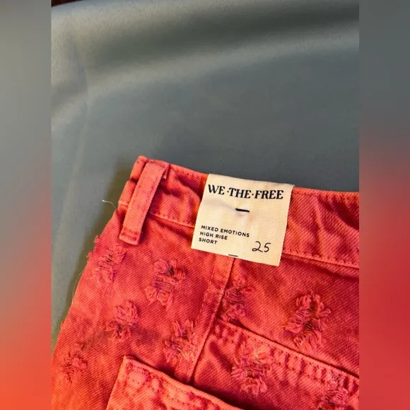 Free People Mixed Emotions Hi Lo Shorts 25 NWOT