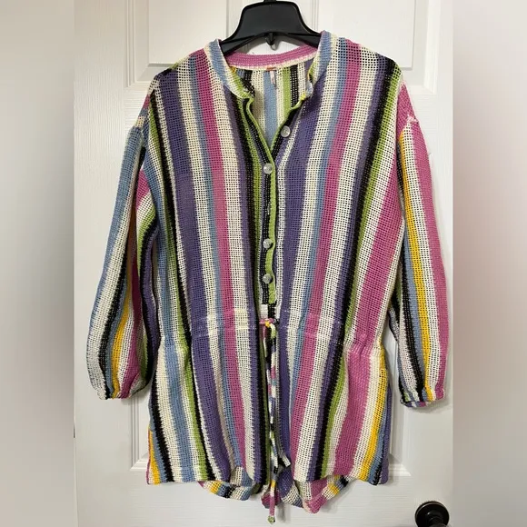 Free people Sun Up Stripe Romper, Small, Minor Flaw, NWOT