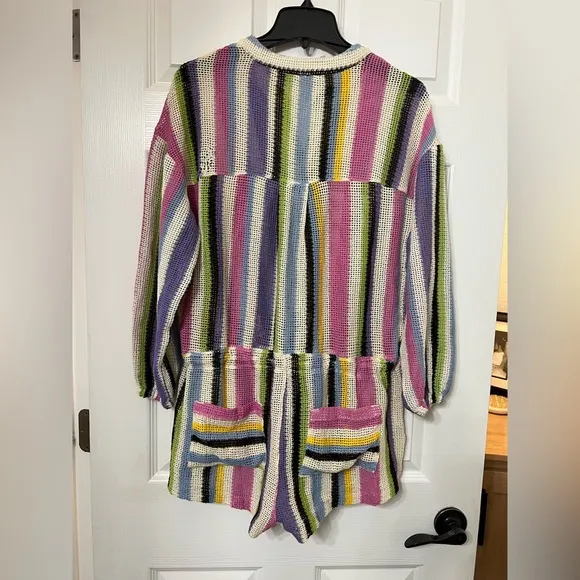 Free people Sun Up Stripe Romper, Small, Minor Flaw, NWOT