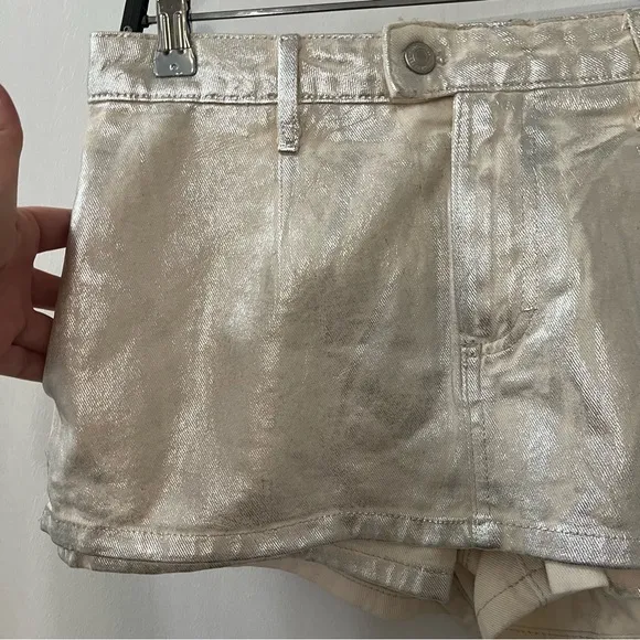 Free People We The Free Gallivanting Metallic Peekaboo Skort Size 29