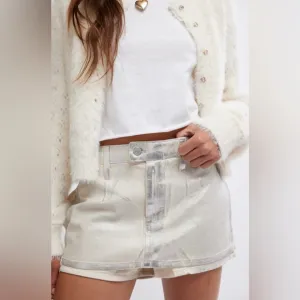 Free People We The Free Gallivanting Metallic Peekaboo Skort Size 29