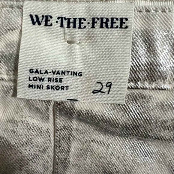 Free People We The Free Gallivanting Metallic Peekaboo Skort Size 29