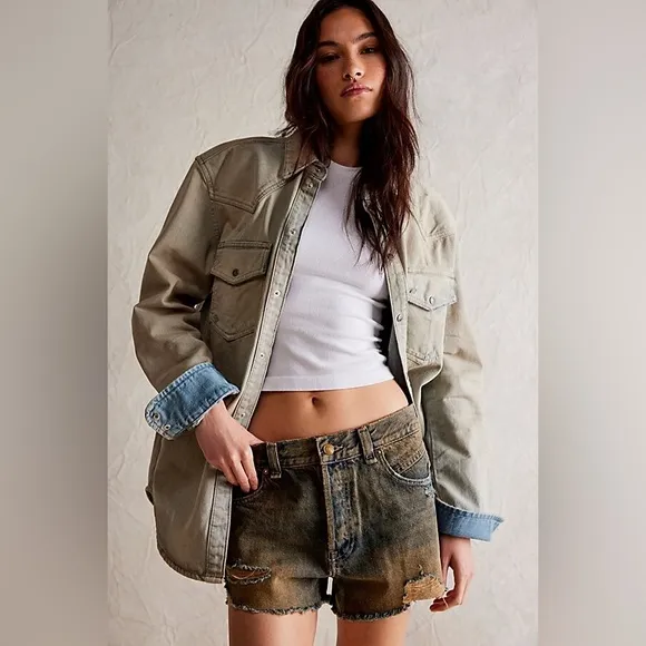 Free People We The Free Now or Never Denim Shorts