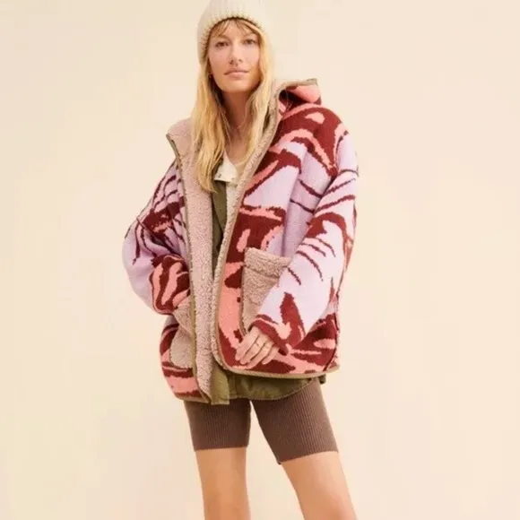 Free People Winter Chill Reversible Jacket NEW
