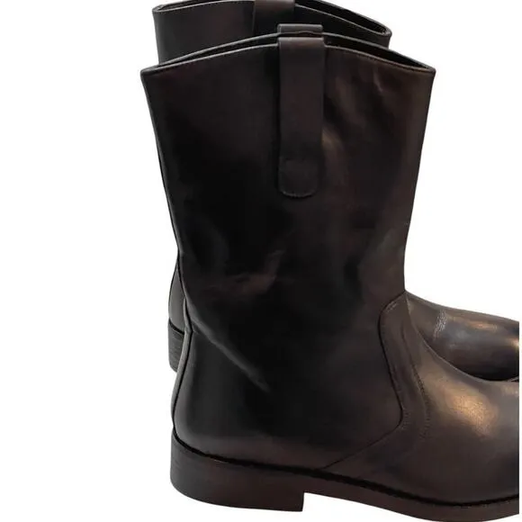 Free People Womens Size 40 / 9.5 Easton Equestrian Ankle Boots Black Leather NEW