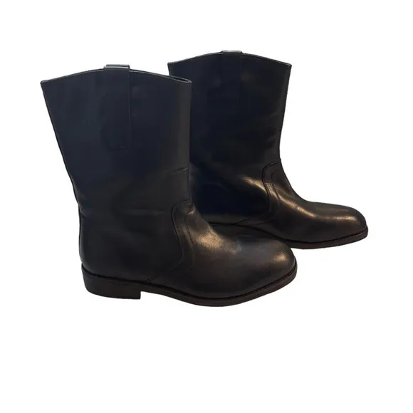 Free People Womens Size 40 / 9.5 Easton Equestrian Ankle Boots Black Leather NEW