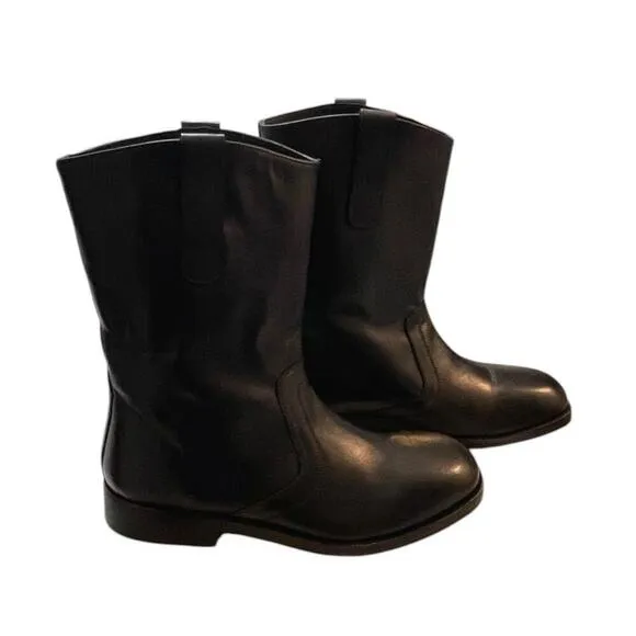 Free People Womens Size 40 / 9.5 Easton Equestrian Ankle Boots Black Leather NEW