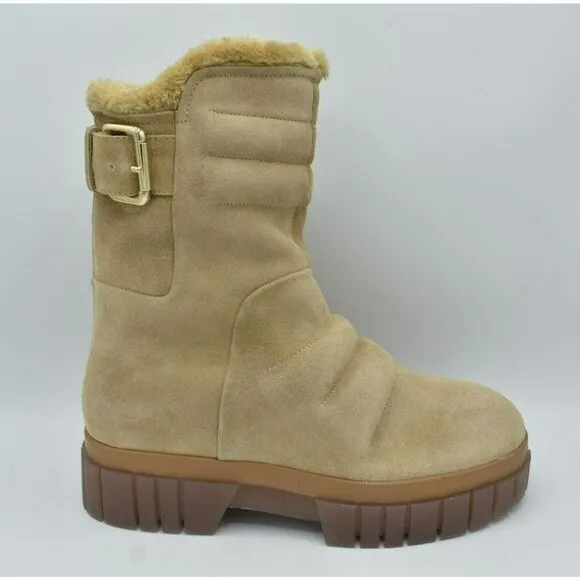 Free People Womens EUR 40 US 10 Fable Faux Fur Sand Suede Platform Winter Boots