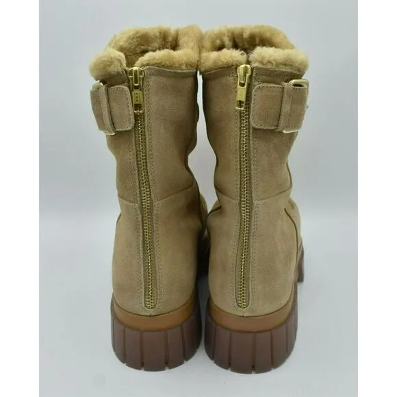 Free People Womens EUR 40 US 10 Fable Faux Fur Sand Suede Platform Winter Boots
