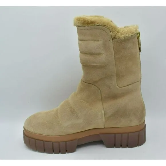 Free People Womens EUR 40 US 10 Fable Faux Fur Sand Suede Platform Winter Boots