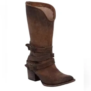 FREEBIRD by Steven Pikes Wrap Strap Boots, Sz 6