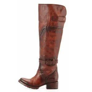 Freebird Steven‎ Quebec Leather Equestrian OTK Tall Boots Size 9 Cognac Sweet!