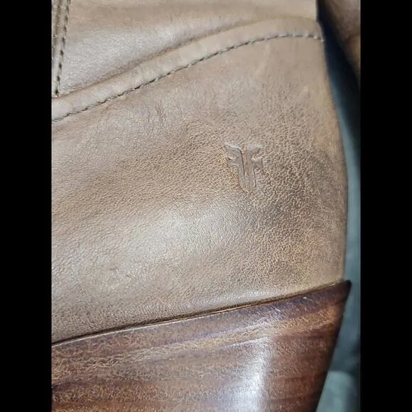 Frye 3470486 Jolene Brown Leather Knee High Riding Boots Womens Shoes 8.5 M $378