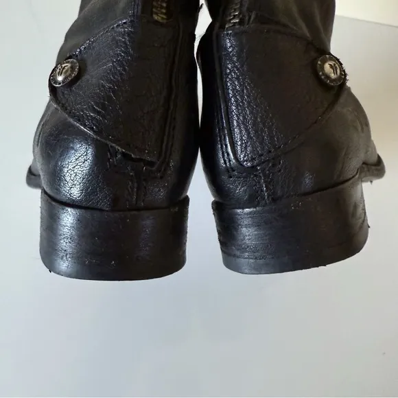 Frye Boots Women’s Melissa Button Back Zip  Tall Leather Boho SZ 8.5