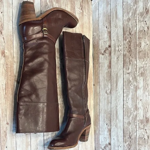 Frye Brown Heeled Boots 8.5 B