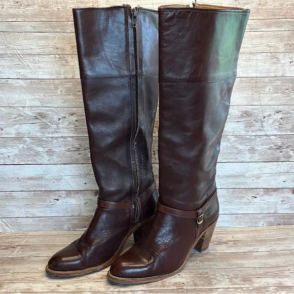 Frye Brown Heeled Boots 8.5 B