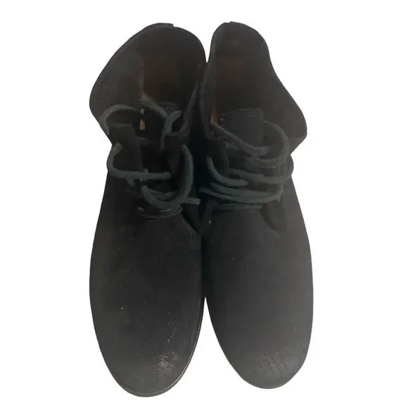 Frye Carly Chukka Black Leather Boots 3477112 Women's Size 7 B Rubbing on Toes
