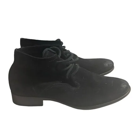 Frye Carly Chukka Black Leather Boots 3477112 Women's Size 7 B Rubbing on Toes